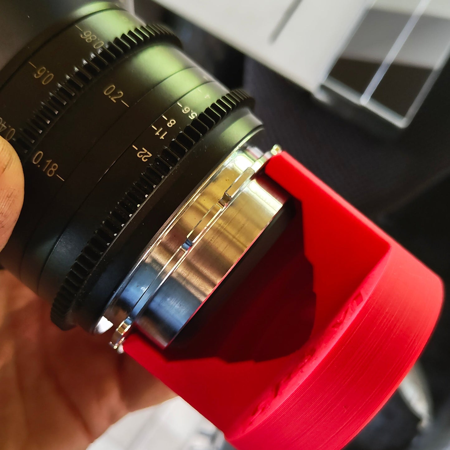 Lens compatibility test gauge 16mm and 35mm